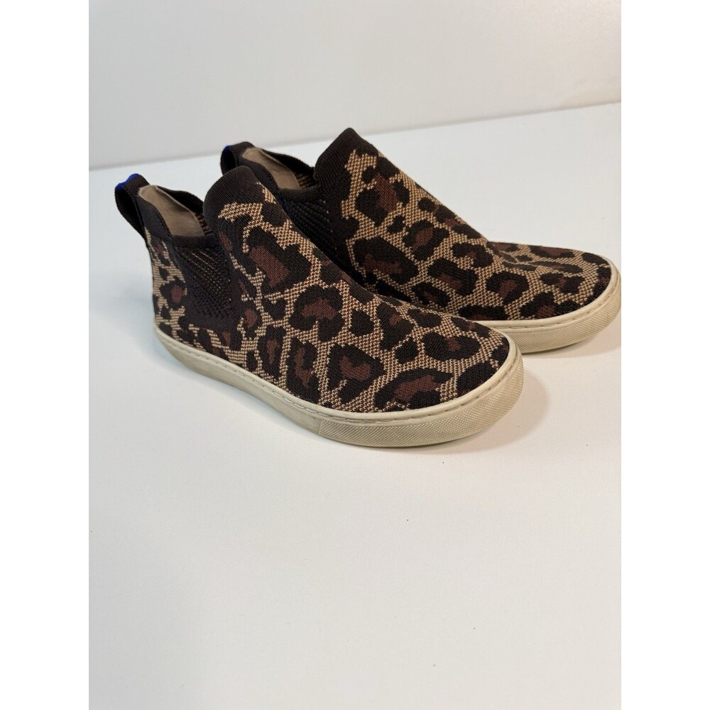 Rothy's Chelsea Boots Booties Shoes Womens Size 7  EU Cheetah Print